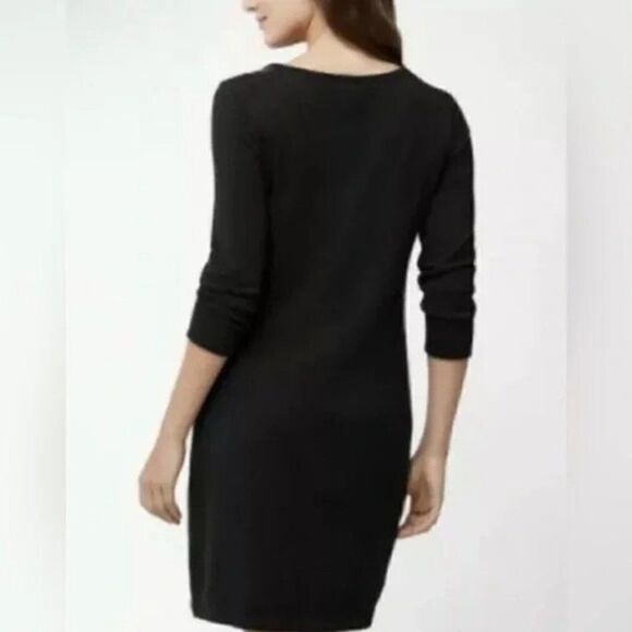 Tommy Bahama Pickford Embroidered Split-Neck Black Dress Size XS - Picture 2 of 2